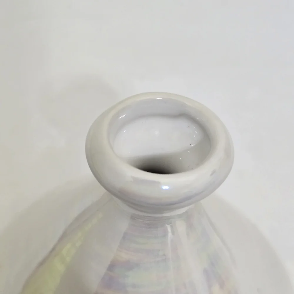 GANZ‎ Mini Diffuser Vase Decor Accent Porcelin Tangine Irredescent White